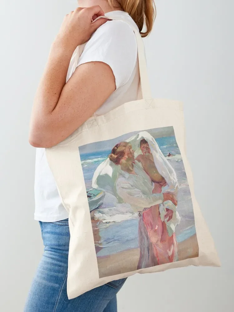 Joaquín Sorolla - After Bathing (1915) Tote Bag Big bag women cute tote bag hand