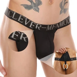 Men's Sexy Detachable Dick Ring Thong Porn Silicone Penis Ring G String Panties Gay Men Lingerie Penis Bag Erotic Sissy Bikini