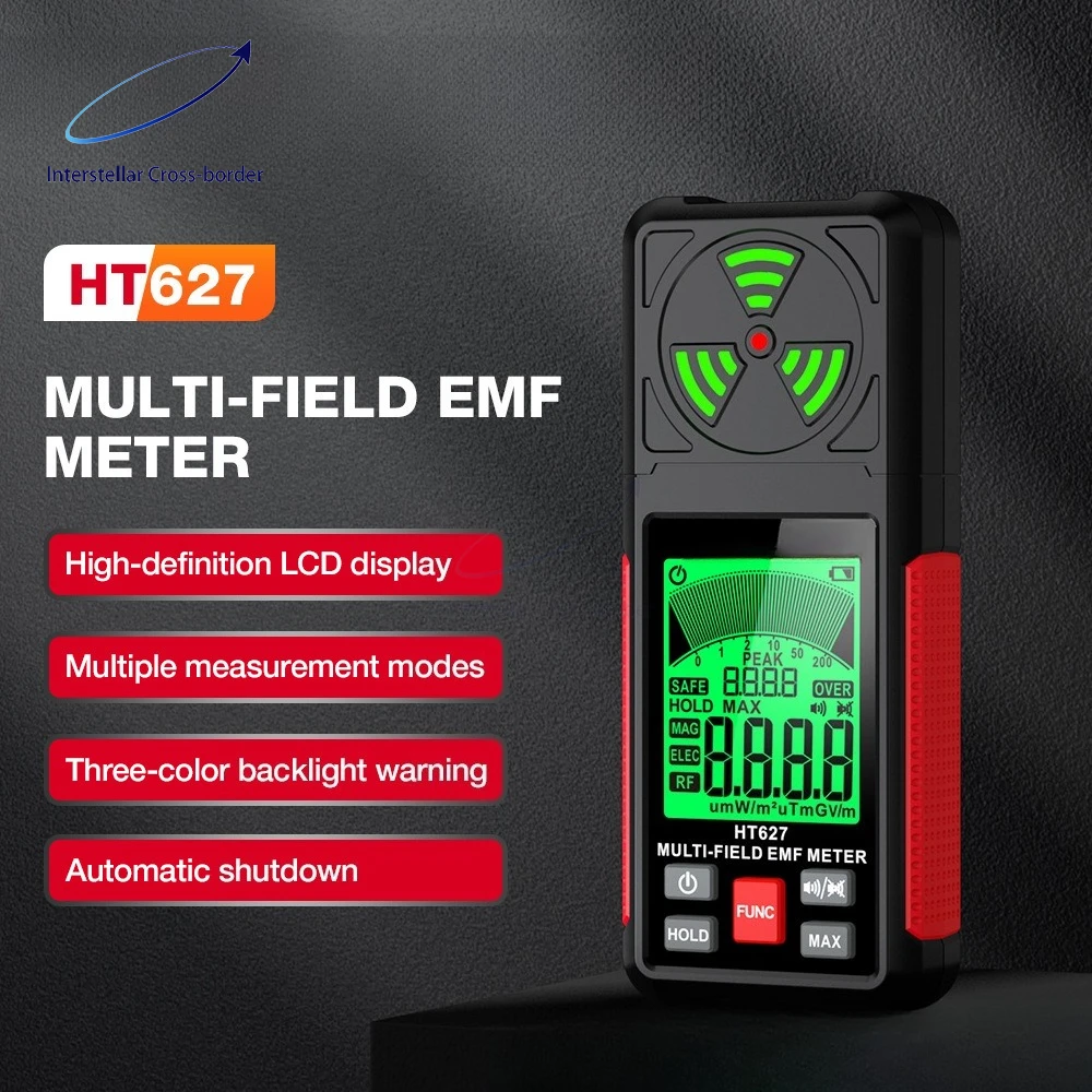 

Детектор электромагнитного излучения HABOTEST HT627 - сигнализация электрического поля и тестер ионизирующего излучения для дома/офиса