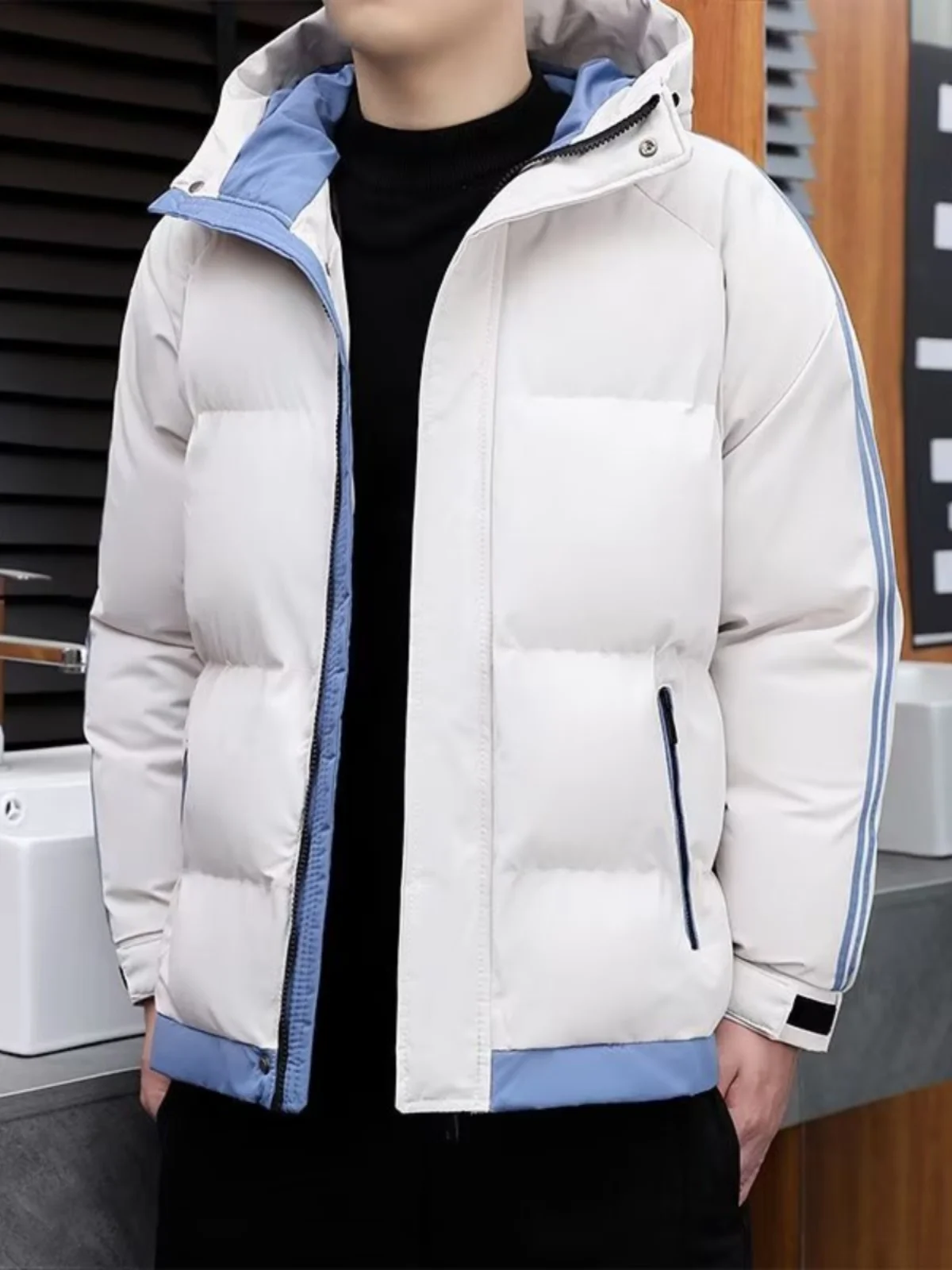 

Thiened down Cotton Jaet Autumn Winter New Arrival Warm Student Wear Large Size Cotton Coat Waterproof Coated Fabric Zipp...