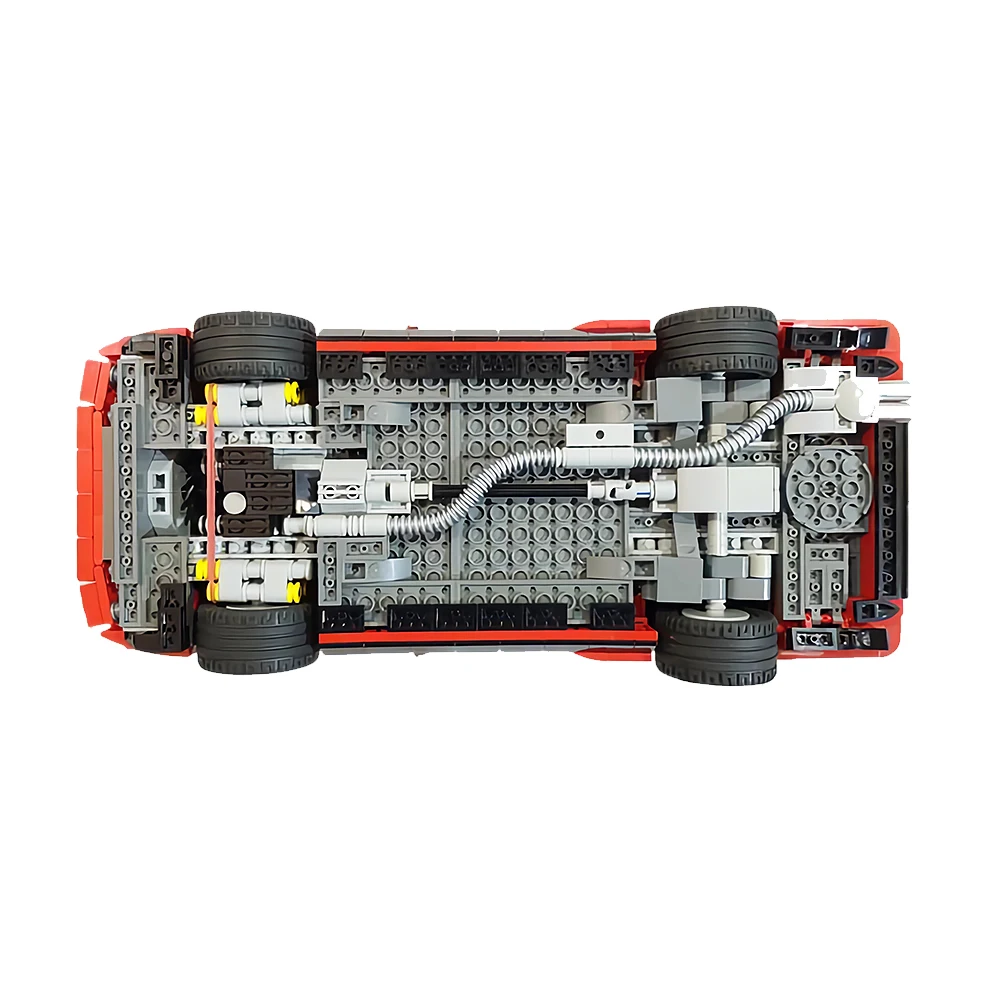 고브릭 MOC 레드 럭셔리카 로고 M3 빌딩 블록 모델, 도시 랠리, 마력 스포츠 레드 M3 자동차 브릭 장난감, 어린이 생일 선물