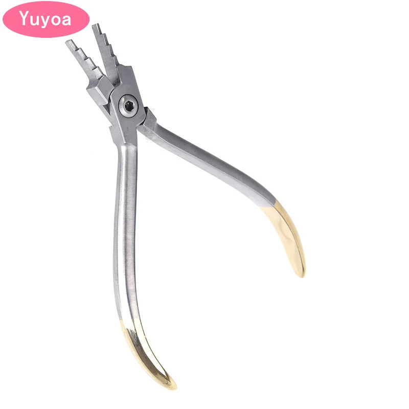 3pcs Dental Vertical Bending Pliers Stainless Steel Arch Wire Bending Forming Forceps Trapezoid Plier Orthodontic Tools