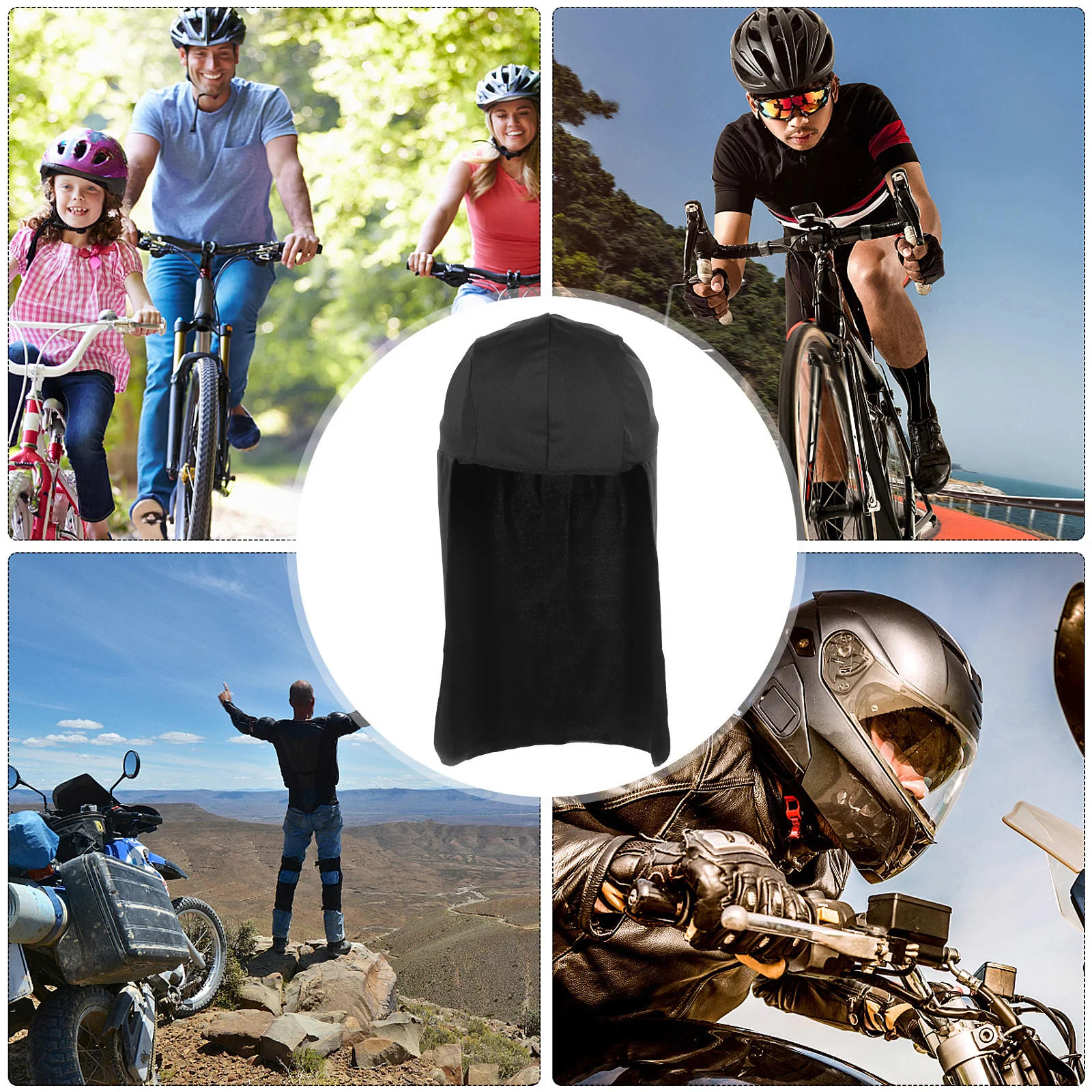 

4Pcs Cooling Cycling Caps Long Tail Head Wrap Sun Protection Breathable Reusable Outdoor Sports Hat Long Tail Wrap