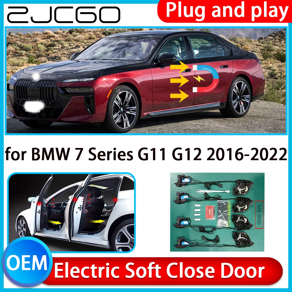 

ZJCGO for BMW 7 Series G11 G12 2016-2022 Auto Pull Car Soft Close Kit Door Power Latch Electric Door Catch Soft Closing Assist