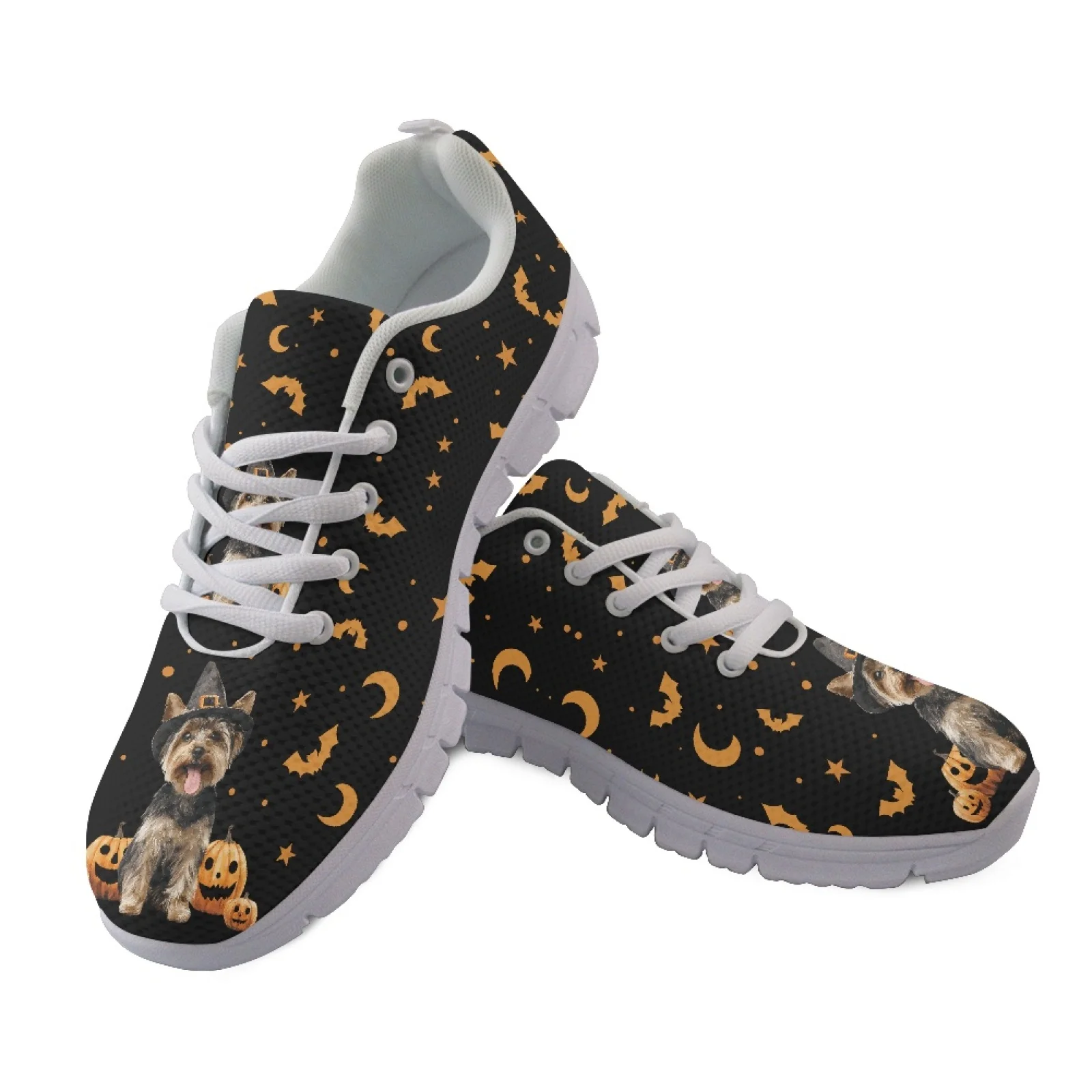 Coloranimal Ghost Pumpkin Mesh & EVA Sole Sneakers for Women Breathable Walking Sneakers for Womens 2026 New