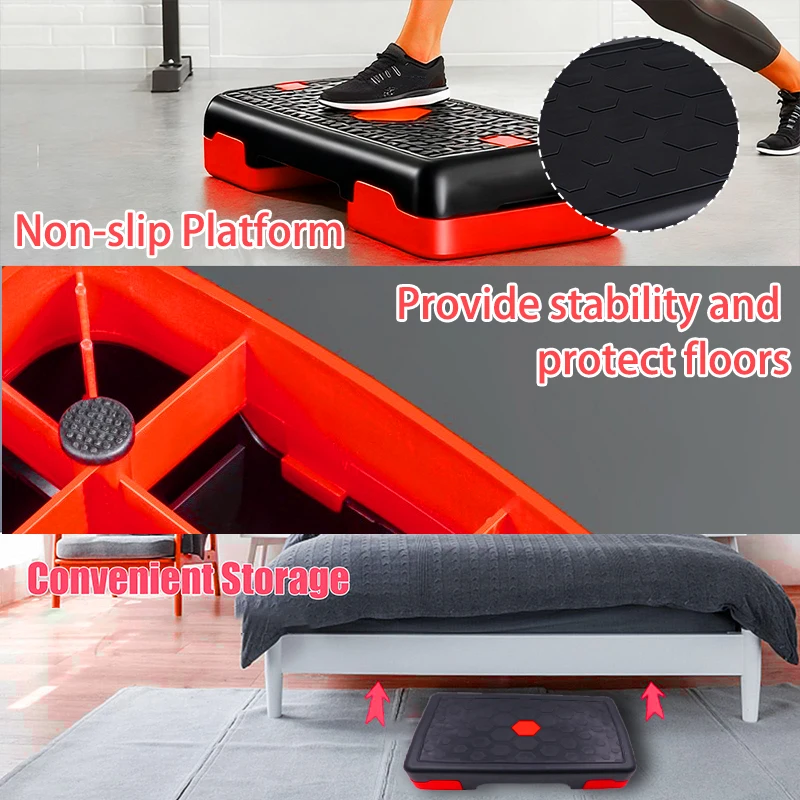 Fitness-Stepper Rutschfeste Cardio-Yoga-Pedale Heim-Sport-Balance-Gym-Workout Rhythmische Pedale Aerobic-Step Fitness-Gym-Gehtrainer – Detail 4