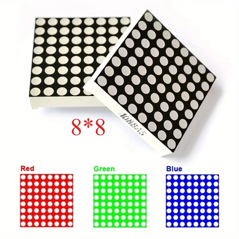 1pc MAX7219 8*8 Dot 3MM Matrix LED Display Module Red Blue Green 3MM 1088AS Common Cathode Digital Tube for Arduino DIY Kit