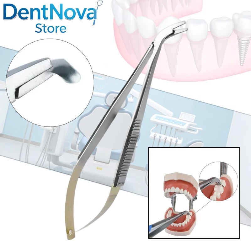 

3pcs Dental Matrices Clamp Holder Tool Stainless Steel Matrix Band Fixation Tweezers Kit