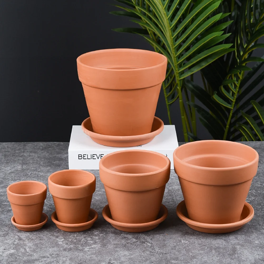 20 Pcs Ceramic Flowerpot Lasting Use Pots Compact Flowerpots Terracotta Basin Mini House Ceramics Succulent Thumb