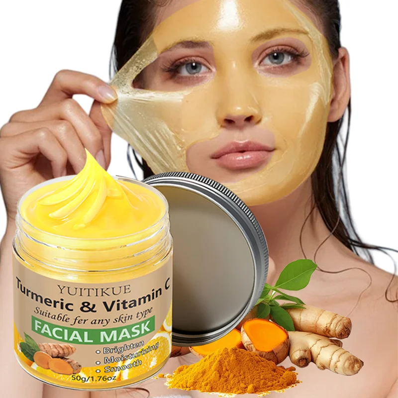 YUITIKUE 50g Kurkuma & Vitamin C Aufhellende Feuchtigkeitsmaske für Tägliche Hautpflege - Gesichtsmaske – Detail 3