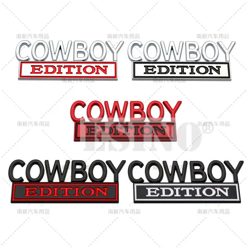 

Car Styling 3D Cow Boy Edition Metal Chrome Zinc Alloy Adhesive Emblem Decorative Badge Funny Decal Auto Accessory