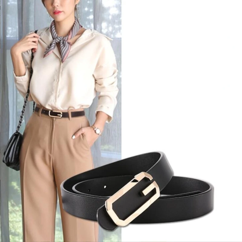 New Leather Belt Female Women Belt Female Fine Match Skirt Long Shirt Wear Outside Match Fashion Casual Versatile Belt