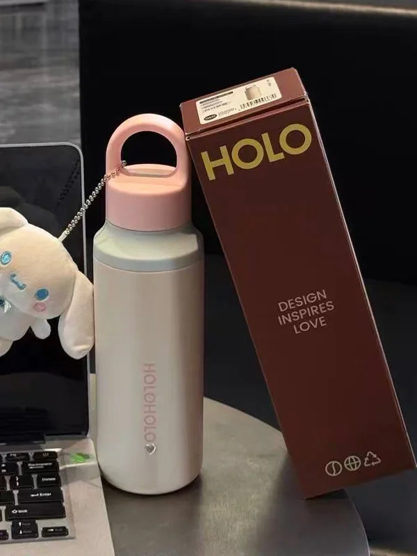 

HOLOHOLO Sport Water Bottle Portable Outdoor Stainl Steel Insulated Cup Men's Version High Aesthetic Value Fitn Beverag...