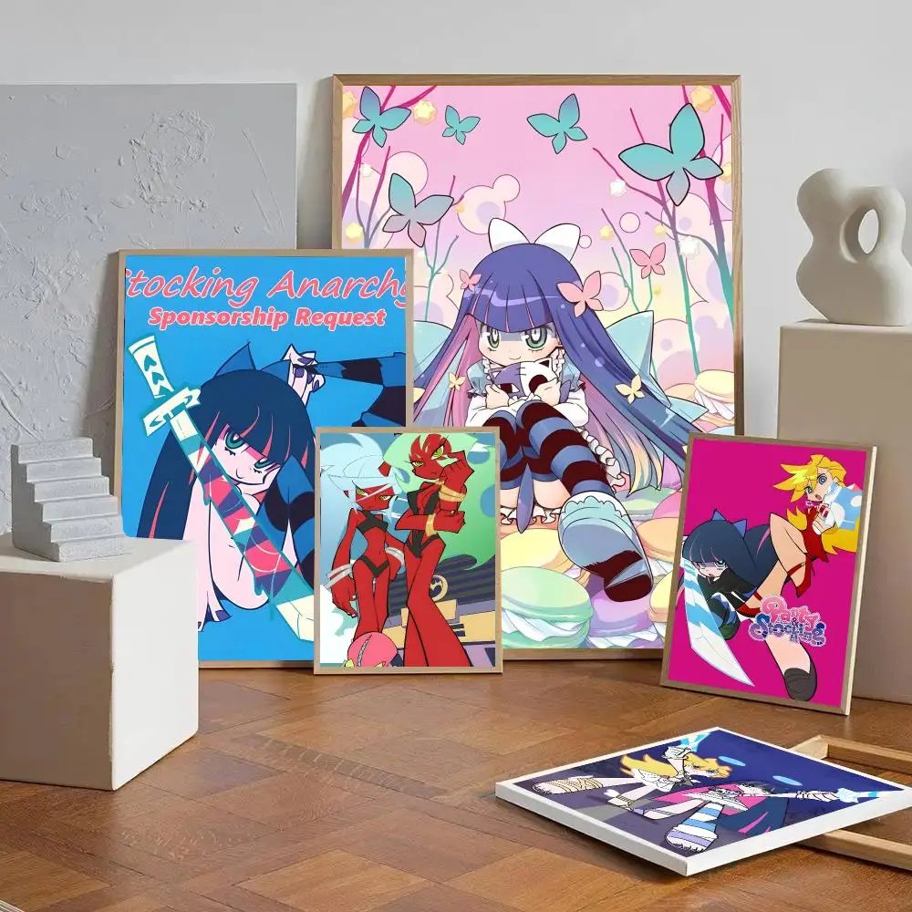 P-Panty S-Stocking Anime Poster Self-adhesive Art Waterproof Paper Sticker Coffee House Wall Decor