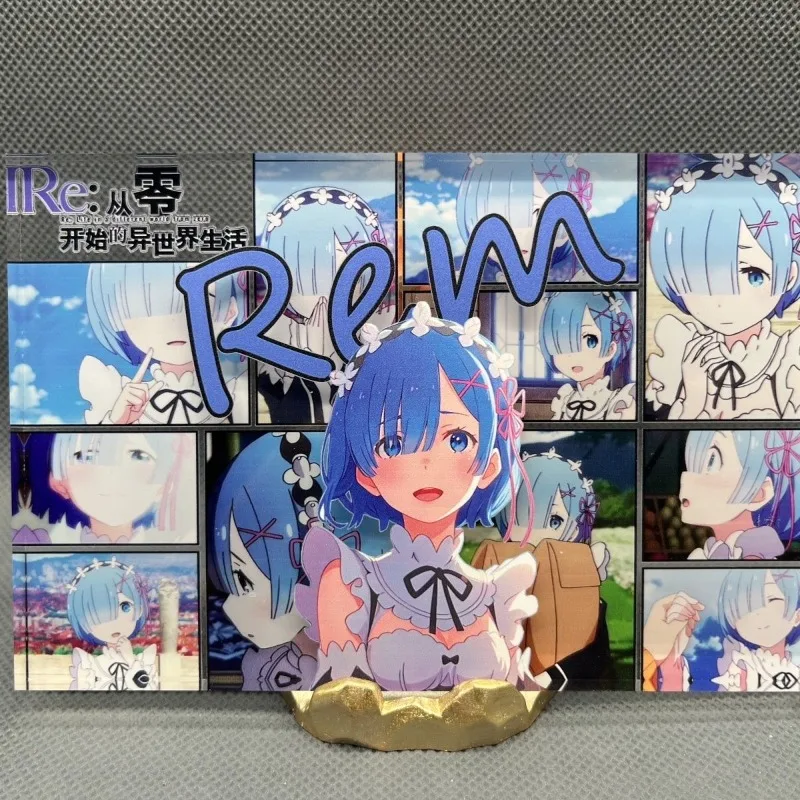 Rem Acrylic Birthday Brick Re:Life in A Different World From Zero Anime Peripherals Bedroom Desktop Cute Bright Acrylic Ornament