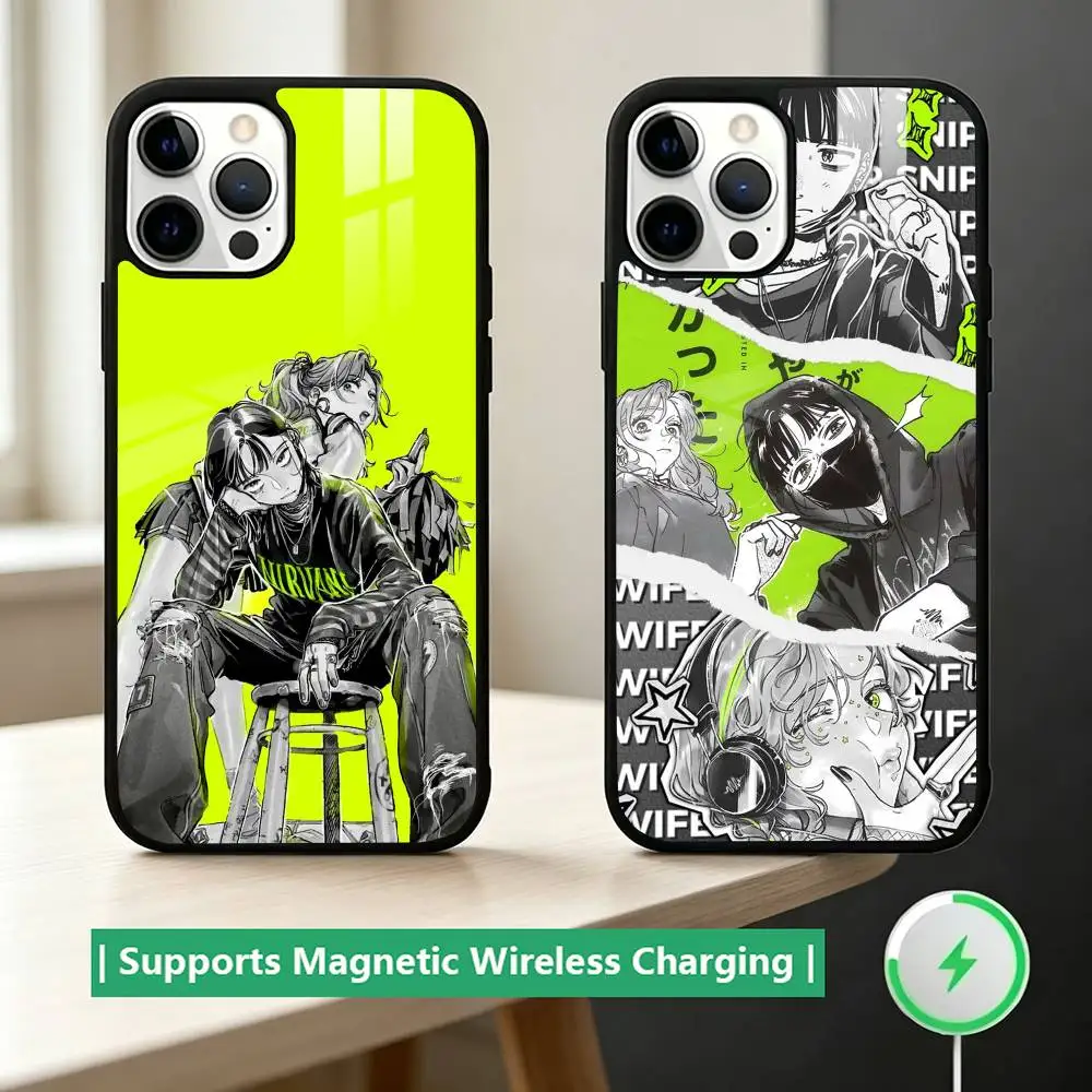 

The Green Yuri Guy KiniOto Manga Phone Case For iPhone17,16,15,14,13,12,11 Plus,Pro Compatible with magnetic wireless charging