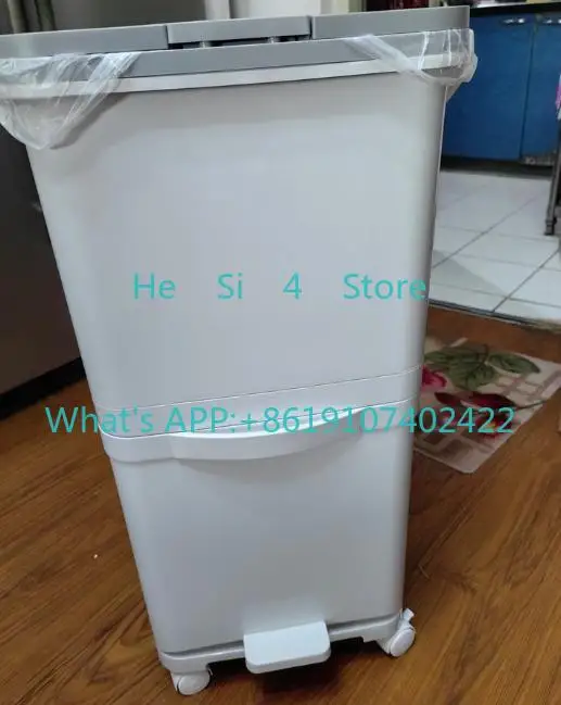 Trash can household large-capacity, high-style removable no-bending classification sanitary bucket