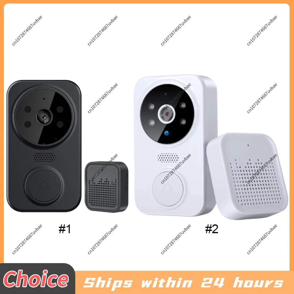 WiFi Wireless Video Doorbell with Chime 2-Way Audio Smart Video Doorbell Camera Intelligent Doorbell Indoor Outdoor Surveillance