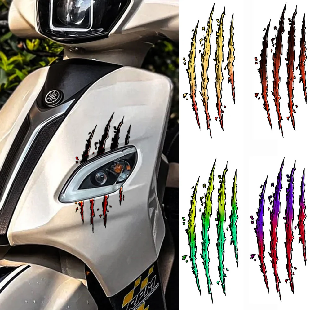 

Auto Car Moto Sticker Reflective Monster Claw Scratch Stripe Marks Headlight Decal Car Stickers Car Moto Accessories