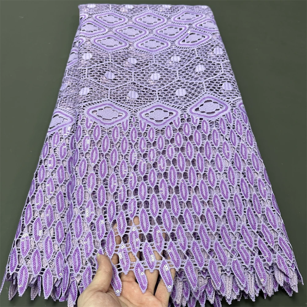 Nigerian Tulle Lace Fabric for Sewing, Wedding Dress, Chiffon Party Guipure, High Quality, Net Cloth, 5Yard, 2024 hz1215