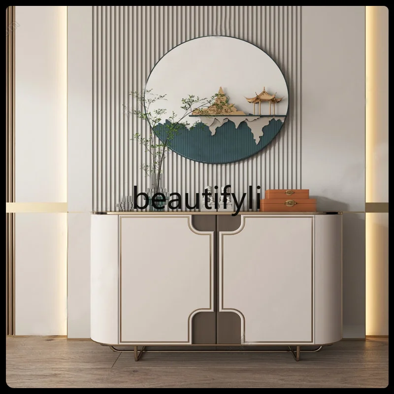 

New Chinese-style simple entrance cabinet, end view table, solid wood dining side cabinet, home shoe cabinet