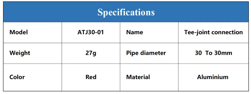 XAERO DIY 30mm Rotes Aluminium T-Stück Dreifach-Verbindungsstück für Drohnen-Stativ UAV – Detail 3
