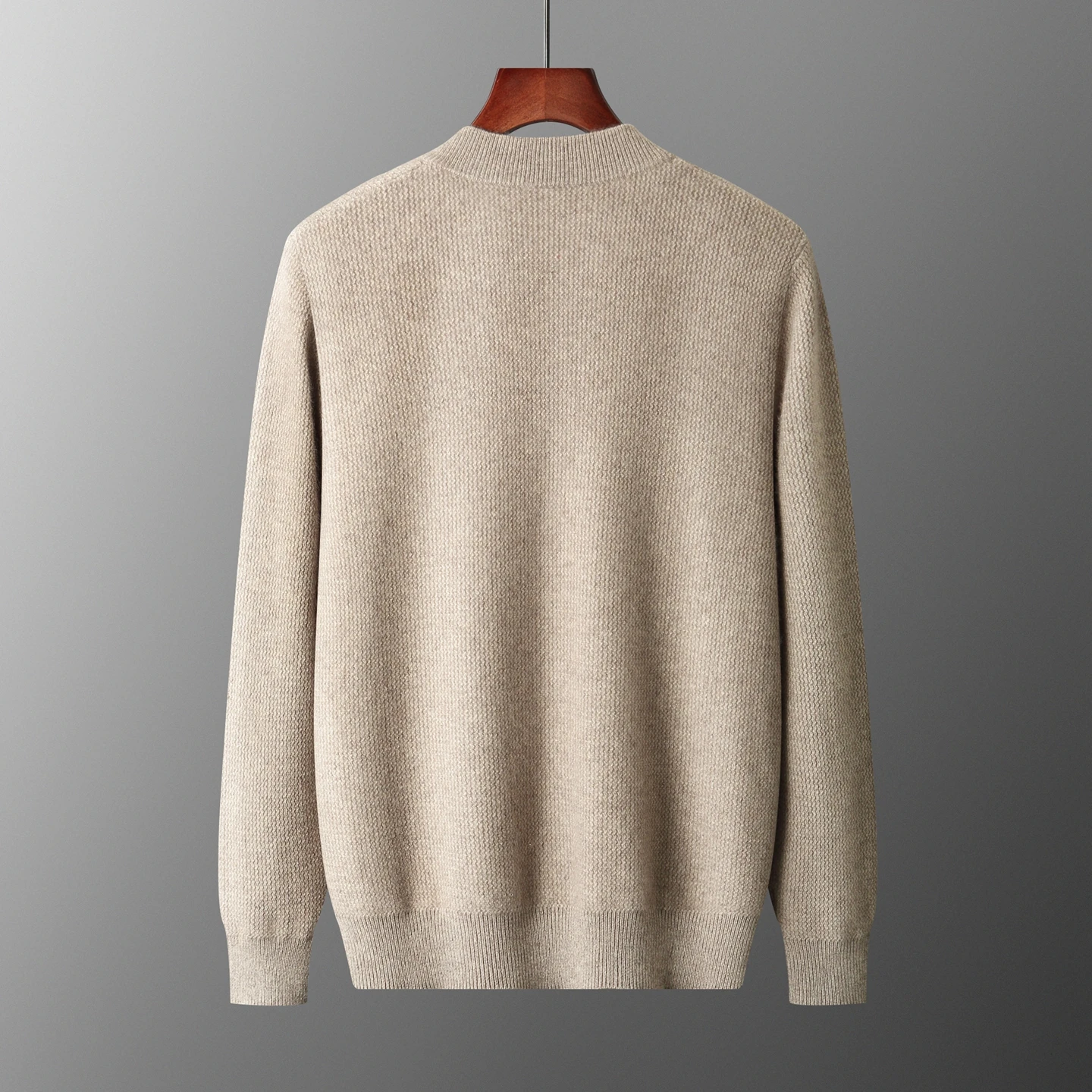 26 New Product Old Money Wind Thickened Baseball Collar Buckle Cardigan 100% Merino Wool Knitted Autumn Winter Warm Casual Coat.