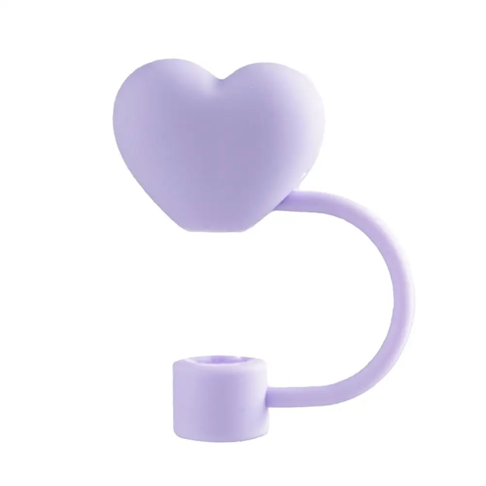 10mm Straw Covers Cap Compatible For Stanley 30&40 Oz Tumbler Cute Heart-shaped Reusable Drink Straws Covers Kitchen Tools P5M9