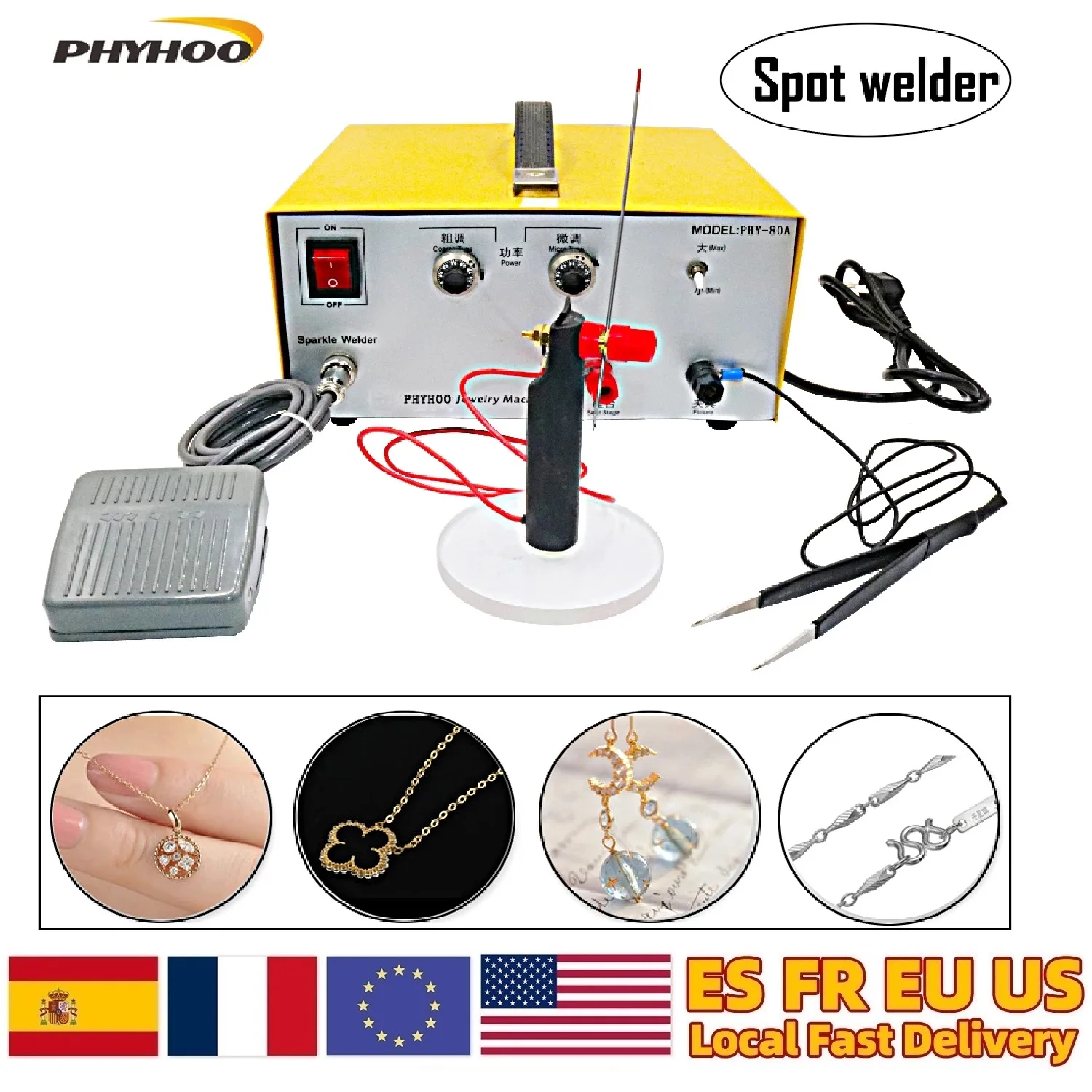 80A Jewelry Spot Welding Spot Welder Hand Held Pulse Welding Machine Welding Machine Gold And Silver Jewelry Processing