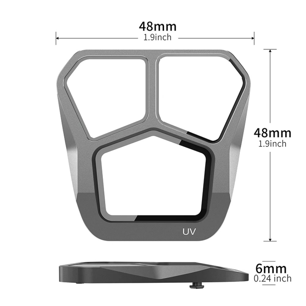 Drone ตัวกรอง UV 6.2g กรอบอะลูมินัมอัลลอยกันน้ำมันอุปกรณ์เสริมโดรนสำหรับ Mavic 3 Pro อะไหล่ทดแทนตัวกรอง UV