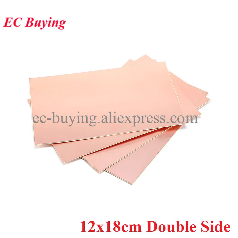 

5pcs FR4 Double Side Copper Clad Plate 12x18cm DIY Printed PCB Kit Laminate Circuit Board 12x18cm Glass Fiber Universal Board