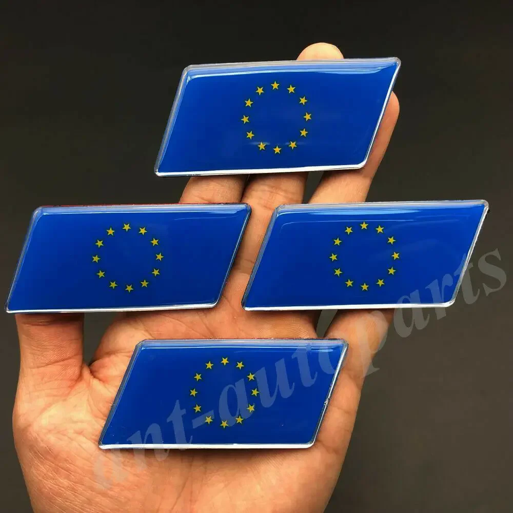 

4x EU European Union Flag Car Fender Emblem Badge Motorcycle Fairing Sticker