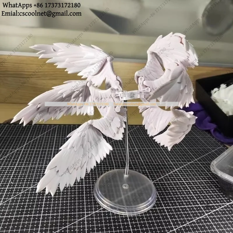 k3 Black White Six Winged Angel Wings, Solid Color Feather Wings for Cosplay Photography Prop, Wings Only