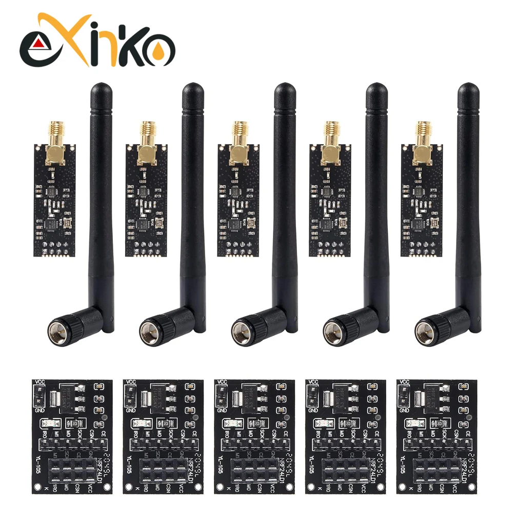 1-10PCS NRF24L01+ 2.4G wireless data transmission module 2.4GHz NRF24L01 upgrade version NRF24L01+PA+LNA 1000 Meters For Arduino image 2