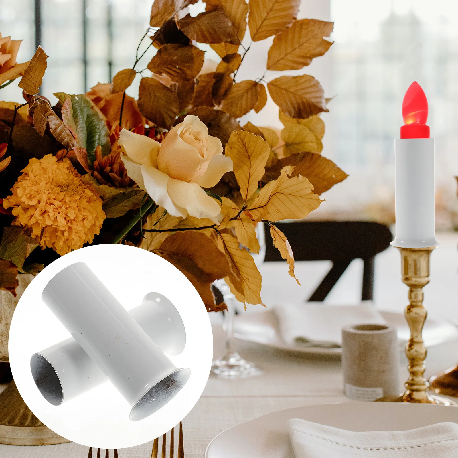 

6 Pcs Chandelier Flange Sleeve Sleeves for Lights Bottom Cover Regular Bulb Lamp Base Holder