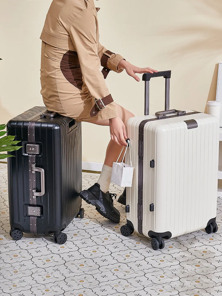 Good-looking Password Suitcase Large Capacity Trolley Case High Quality Multi-Functional Aluminum Frame Luggage travel case