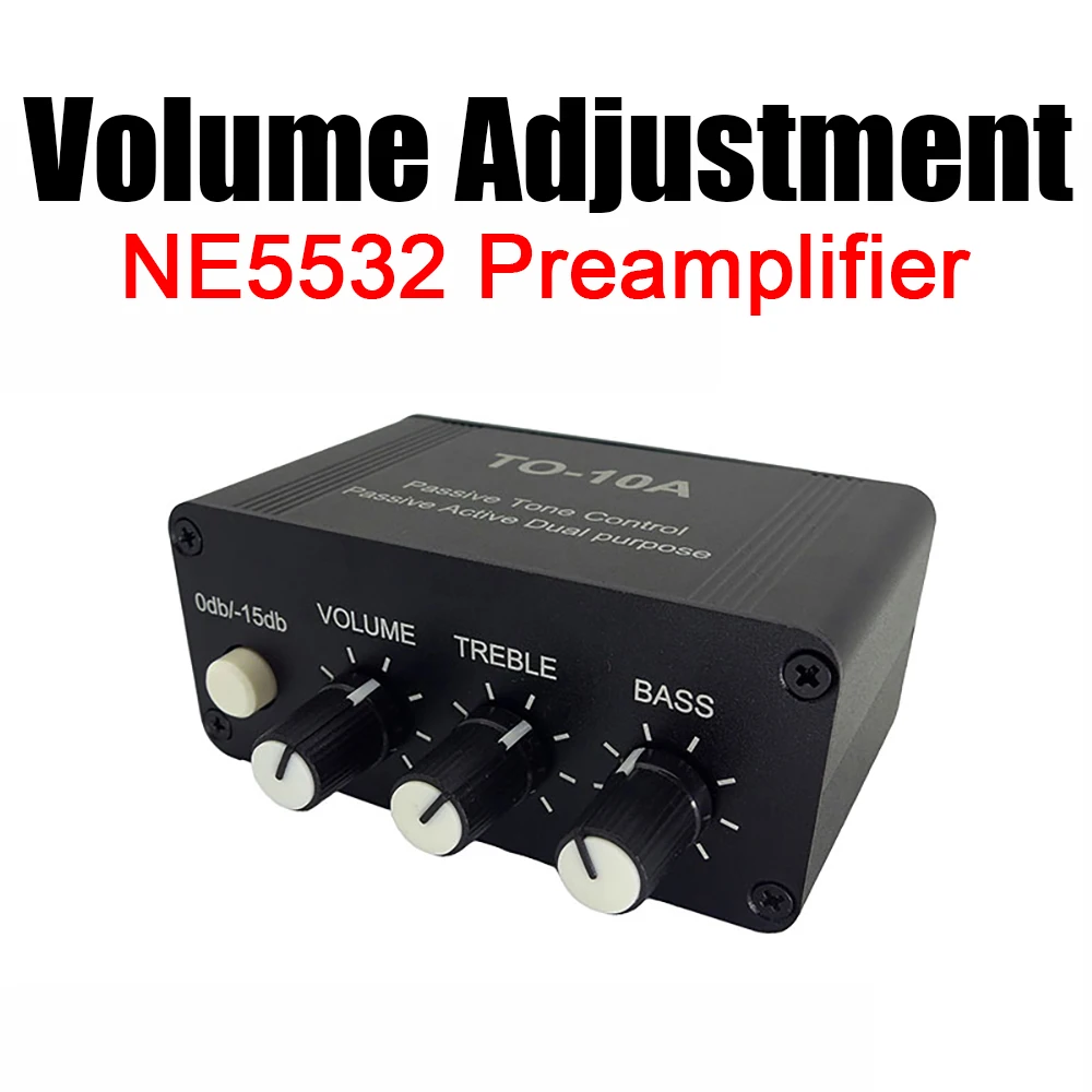 Pré Amplificador Tom Control op Active Ajuste de Volume Passivo Treble Bass Controller Atenuação tipo Ne5532
