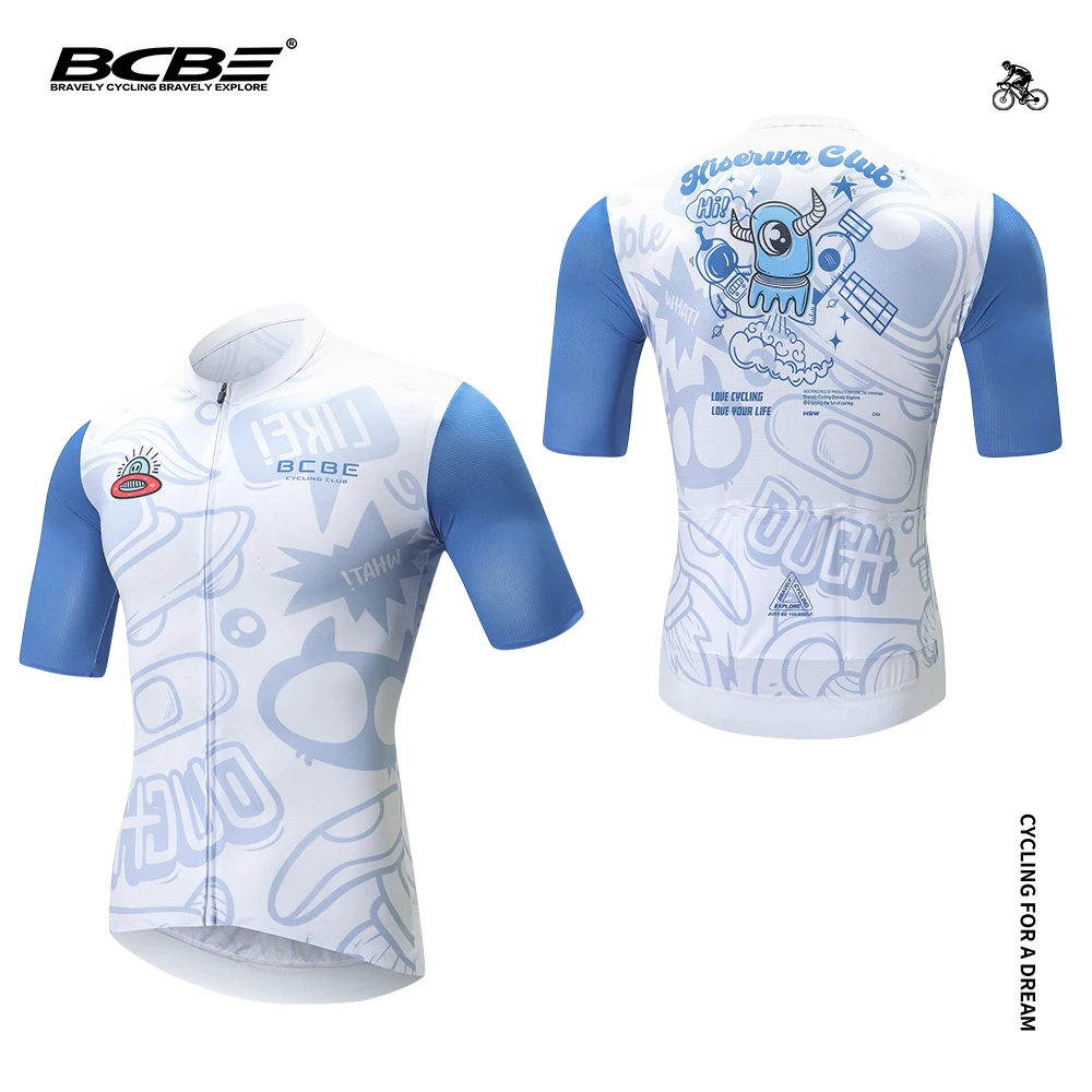 

BCBE Men's Short Sleeve Cycling Jersey High Quality UPF 50+ Cycling Jersey Road MTB Bicycle Cothing Maillot Ciclismo Hombre