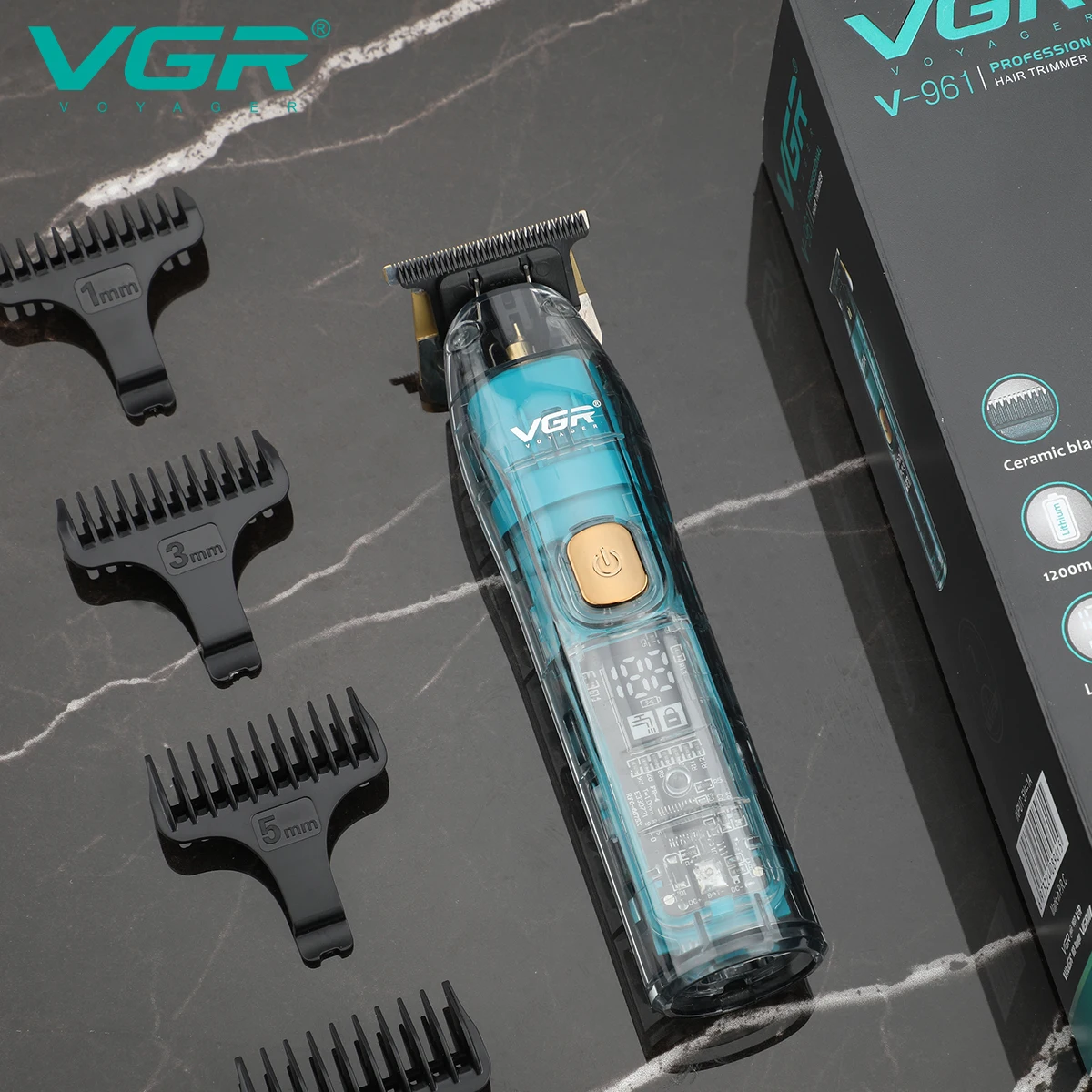 VGR cortador de cabelo maquina cortar cabelo profissional aparador de pelo Sem fio Máquina de corte de cabelo Elétrico Máquina de cortar cabelo barbeiro Corte de cabelo IPX7 À prova d'água Máquina de corte zero V-961