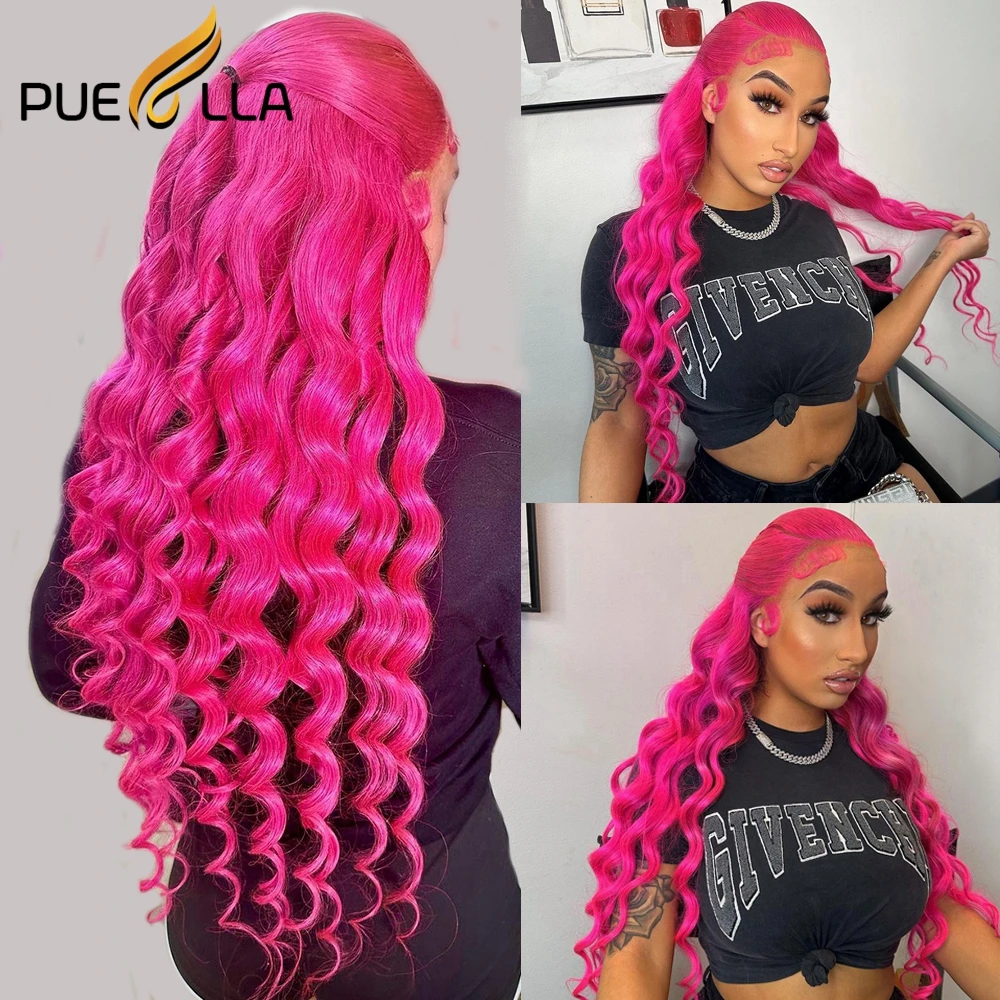 

Hot Pink Curly Human Hair Lace Wig Mint Green Colored Preplucked Straight Honey Blonde 613 4X4 Lace Closure Front Wigs For Women