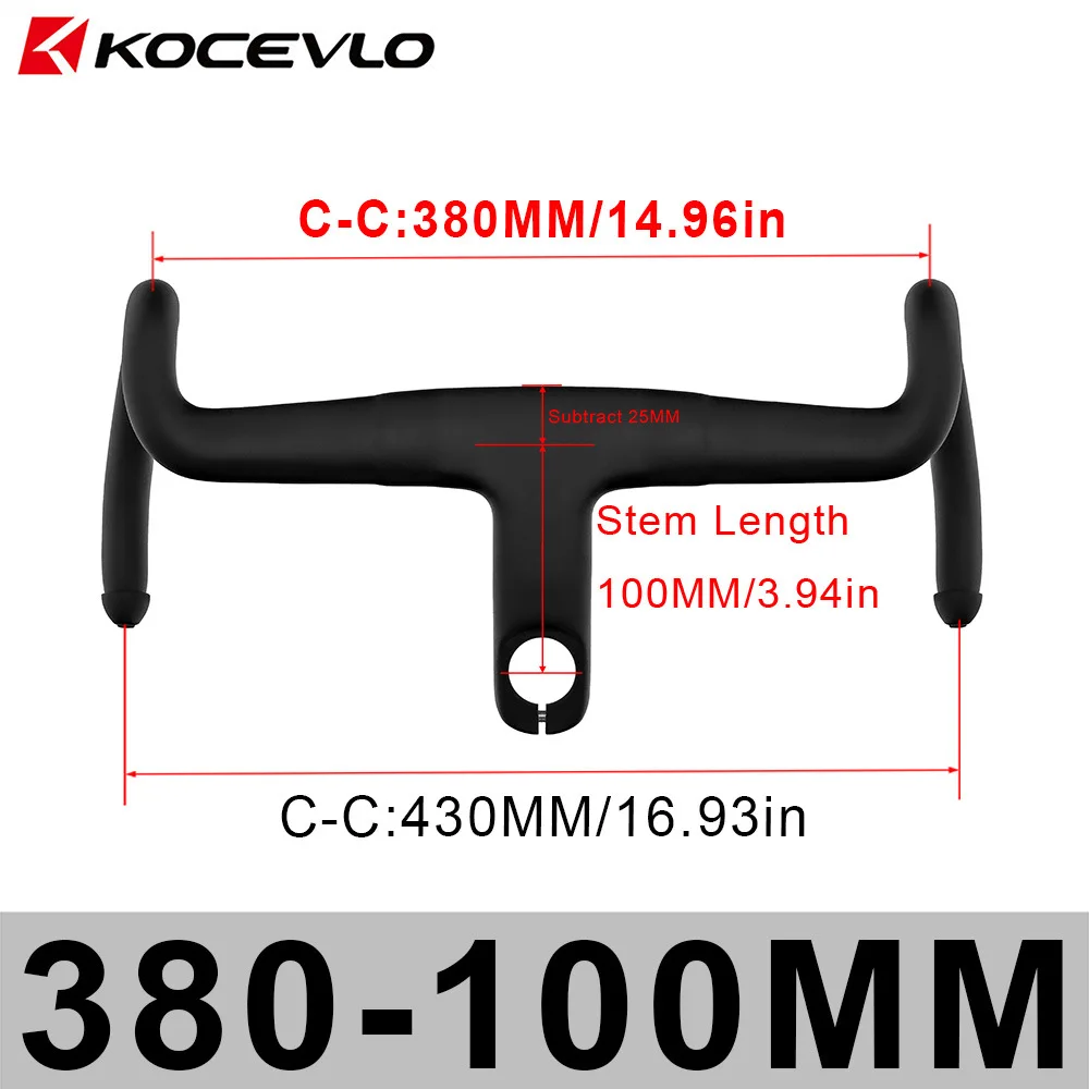 KOCEVLO K05 Full-Carbon Fiber Gravel Integrated One-Piece Drop Handlebar with Fully Internal Routing and Padding image 3