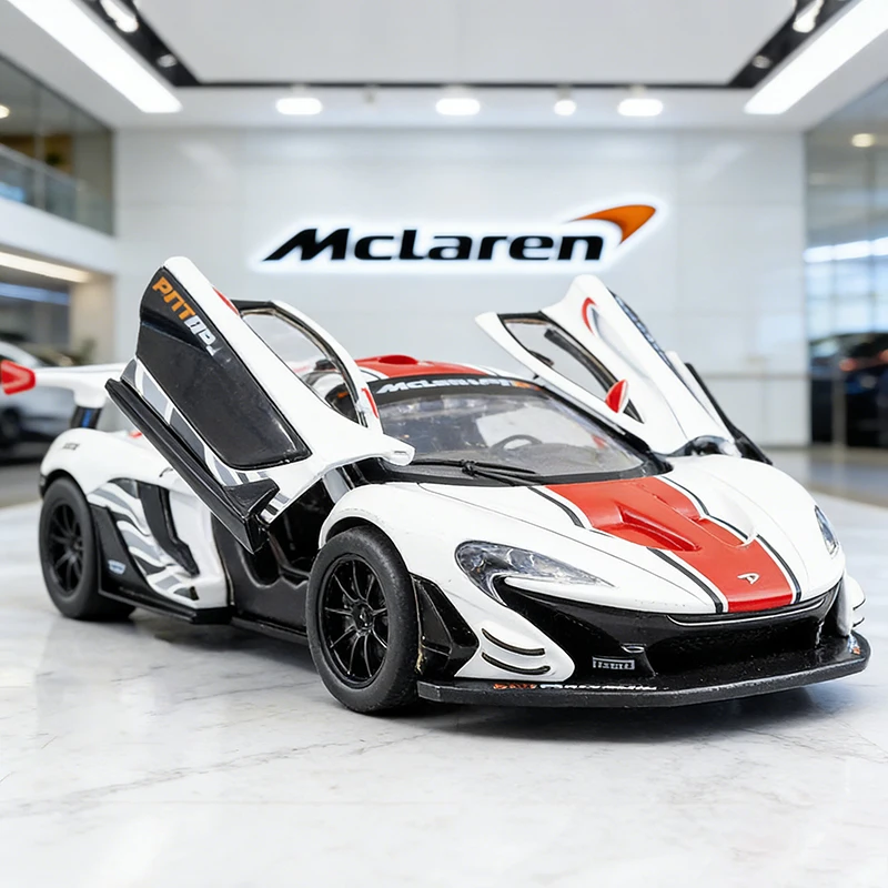 

1:32 McLaren P1 GTR Supercar Alloy Car Model Sound and Light Pull Back Children's Toy Collectibles Birthday gift