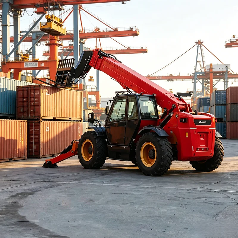 2Ton Telescopic Boom Loader 4WD Telehandler with Lifting Platform Front Loader for Warehouse High Reach Stacking