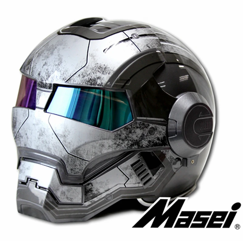 

NEW Gray MASEI Ironhelmet motorcycle helmet retro half helmet open face helmet 610 ABS casque motocross