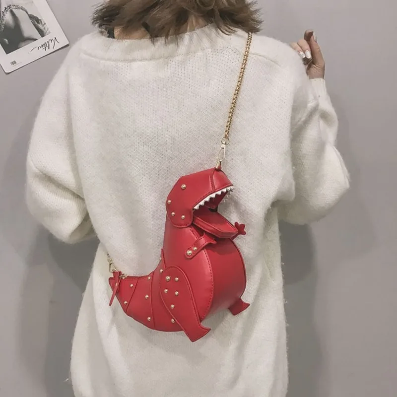 New Fashion Creativity Cute Cartoon Dinosaur Radio Tote Commuter Capacity Shoulder Underarm Lazy Woven Bag