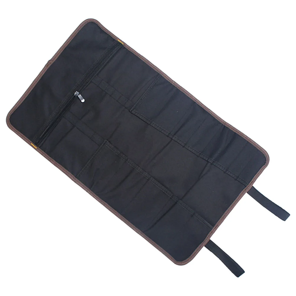 

Motorcycle Tool Bag Heavy Duty Roll Up Storage Compact Size Black Coffee Edge Scissors Pliers Wrench Tools Mechanics Kit