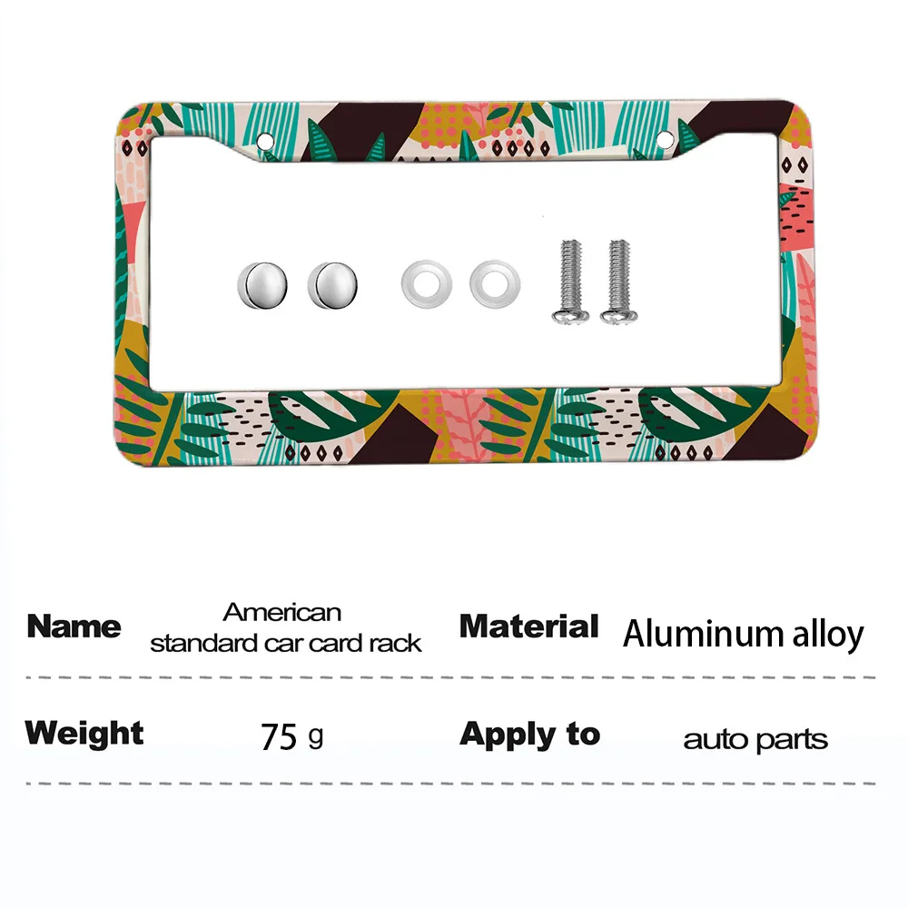 Universal Aluminum Alloy US Car License Plate Frame Cover Accessories For Volkswagen VW Golf 7 MK7 Golf 8 Mk8 Tiguan MK2 Polo - view 3
