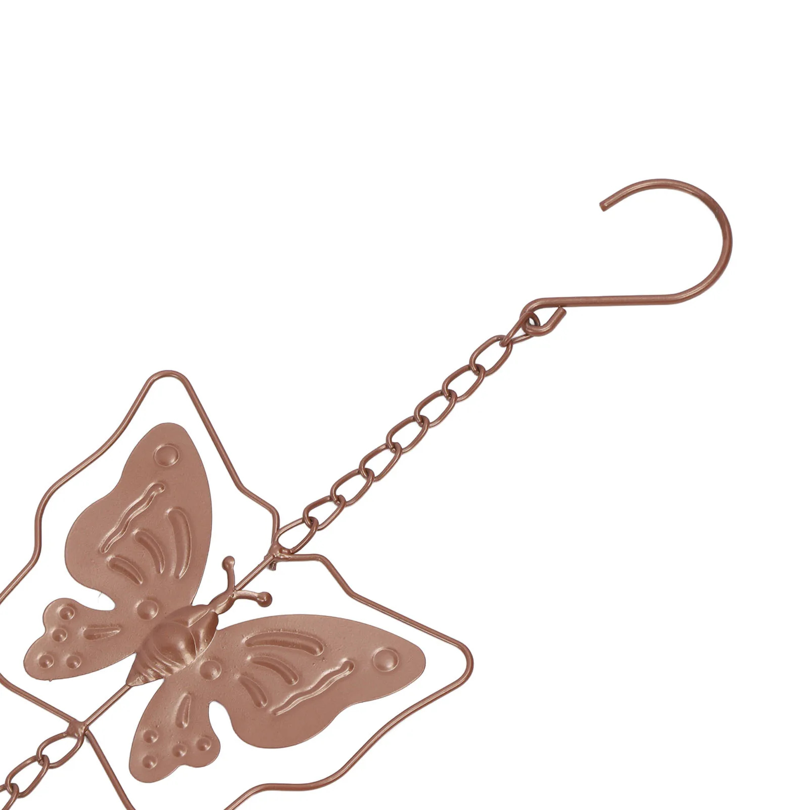 Cadena de lluvia de mariposas de Metal, desviador de agua decorativo, campanas de lluvia funcionales para bajantes, canalón de jardín, 4,26 pies de longitud