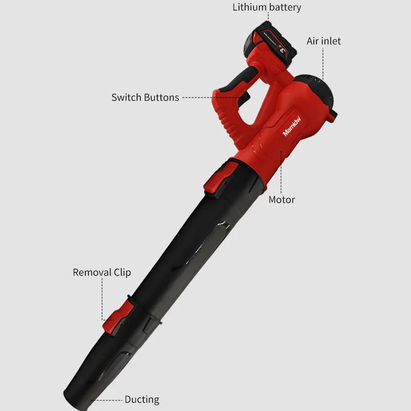 Mamidw 3 em 1 38000RPM Ventilador de ar sem fio Brushless Handheld Leaf jet Turbo Blower Power Tool para Milwaukee 18V Bateria