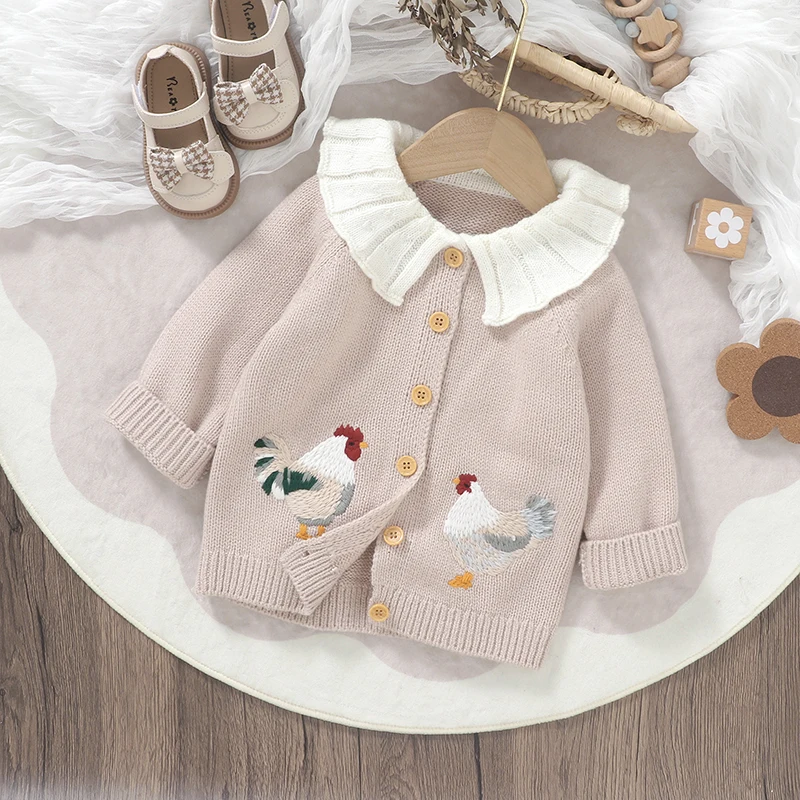Baby Sweaters Cardigans 1-3Y Winter Warm Outwear Newborn Boys Girls Knitted Jackets & Coats Spring Autumn Infantil Knitwear Tops